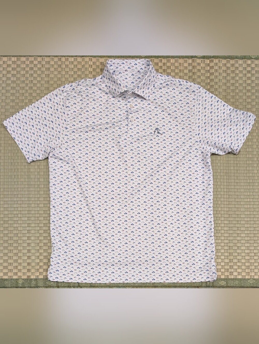 Rhoback The Fly Fisher Lure Polo Men's Size Large Made in South Korea